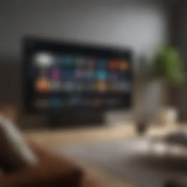 Seamless User Experience with Apple TV User enjoying a seamless experience with Apple TV