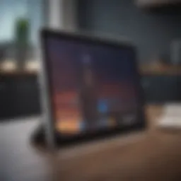 Elegant design of the large iPad showcasing its sleek lines