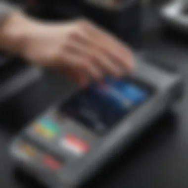 Close-up of a smartphone displaying the Apple Pay interface