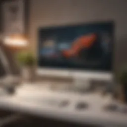 Satechi Aluminum Monitor Stand in a modern workspace