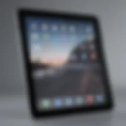 A close-up view of the iPad showcasing its sleek design and vibrant display