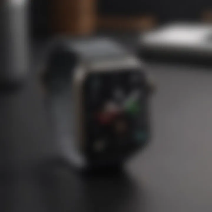 Apple Watch Series 3 with Velcro band in stylish setting