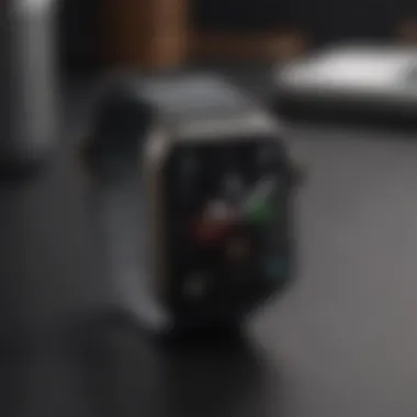 Apple Watch Series 3 Styled with Velcro Band Apple Watch Series 3 with Velcro band in stylish setting