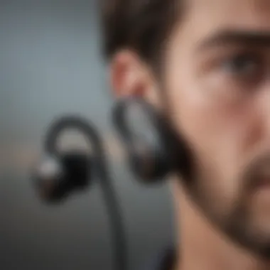 Close-up of High-Quality Sound Wireless Earphones