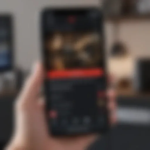 YouTube TV app interface on iPhone