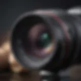 Close-up view of a high-quality zoom lens attached to an iPhone