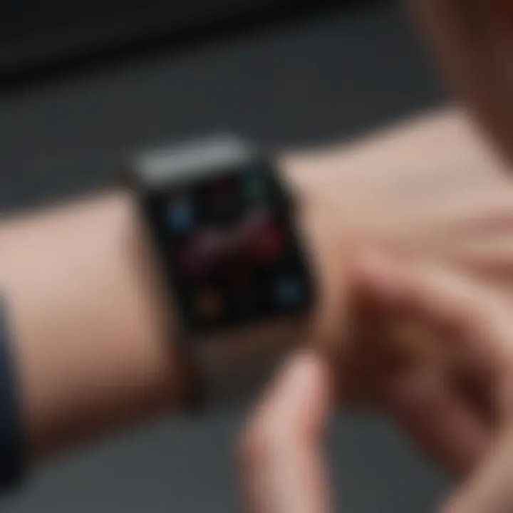 User interacting with third-party applications on Apple Watch