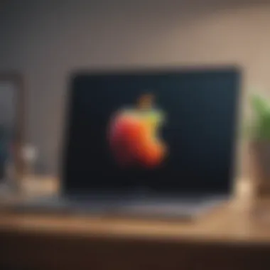 Clean Apple logo on laptop