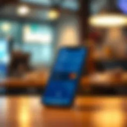 Smartphone displaying mobile payment application