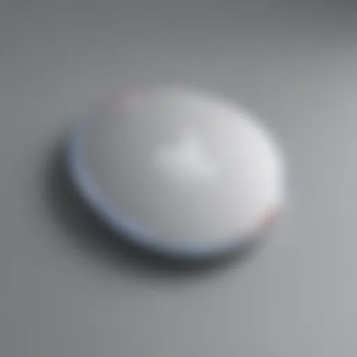 Close-up of an Apple AirTag showcasing its sleek design