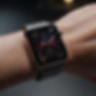 Close-up of Apple Watch showcasing advanced functionalities