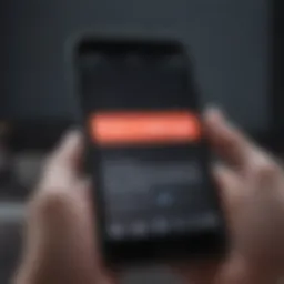 A smartphone displaying recovered text messages