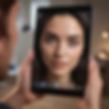iPad with FaceTime conversation in progress