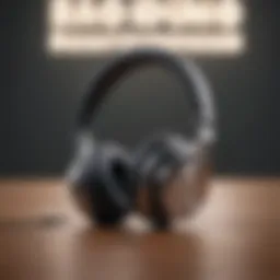 A sleek design showcasing the evolution of iPhone headphones