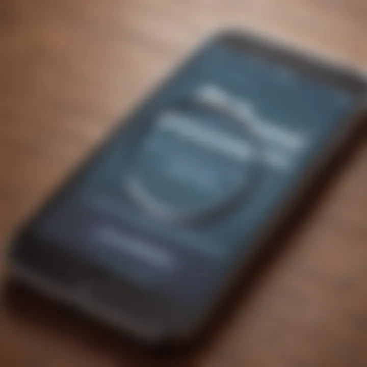 An iPhone with a magnifying glass showing fine print of a rebate offer