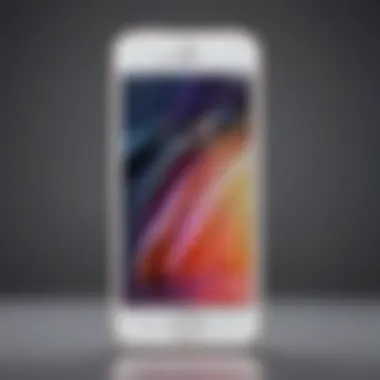 Sleek Design of iPhone SE Close-up view of the iPhone SE showcasing its sleek design and display
