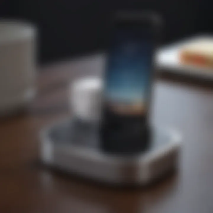 iPhone charging in innovative wireless dock