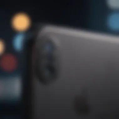 Close-up of the exquisite iPhone X camera system