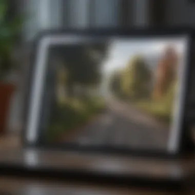 Digital Tablet Displaying iPhoto Album A digital tablet displaying an iPhoto album