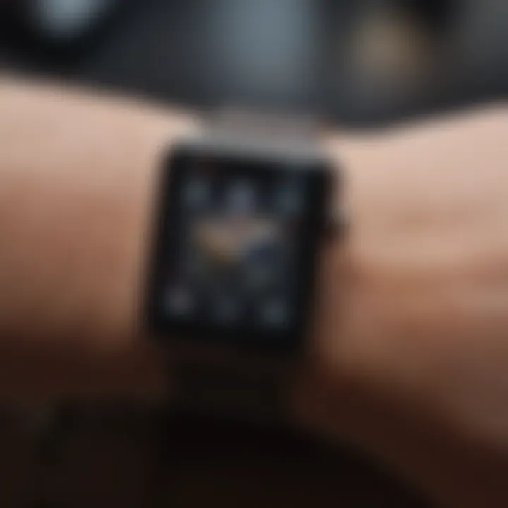 User customizing iWatch interface with various apps