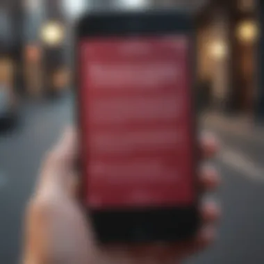 Smartphone with message delivery notification symbol