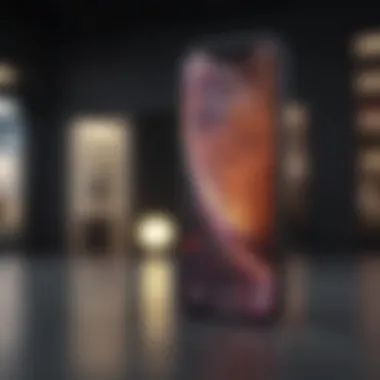 Sleek Display of Latest iPhone Models Modern iPhone models on display