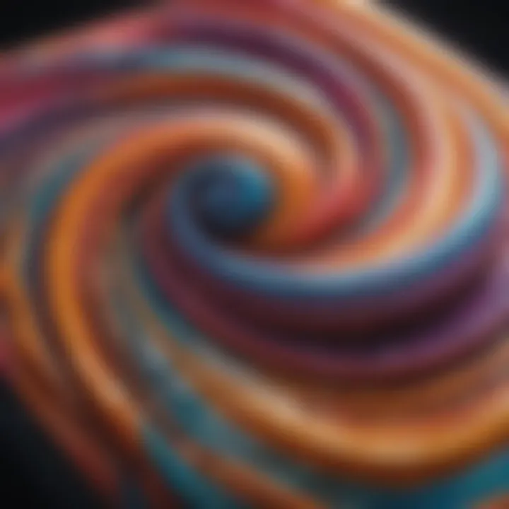 Abstract artwork of colorful swirling patterns