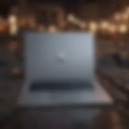 Illustration of MacBook Air with Chrome browser logo