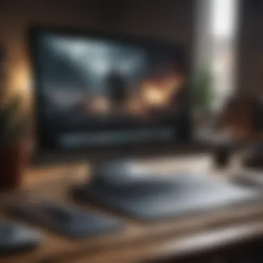Enhancing MacBook Gaming with External Peripherals MacBook gaming setup with external peripherals for improved functionality