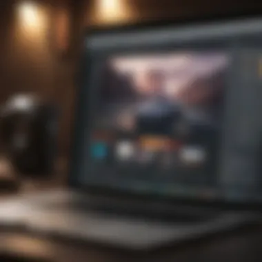Advanced Editing Tools on Mac Macbook Pro with editing software interface
