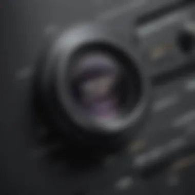 Macro View of Mac Connection Port Magnifying glass focusing on Mac connection port