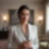 Elegantly dressed person in a stylish room setting up a Facetime call