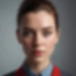 Abstract portrait of a person with obscured identity