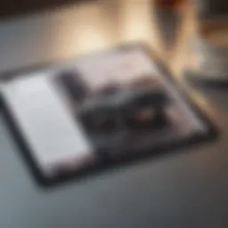 A sleek iPad displaying a beautifully formatted letter.