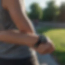 Illustration of a person jogging with an Apple Watch