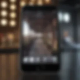Illustration of iPhone search interface