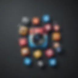 A captivating illustration depicting various app icons representing alternative download options.