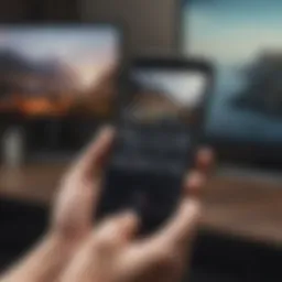 Screenshot of a remote app interface on a smartphone