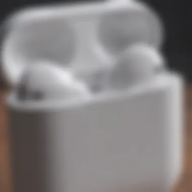 Exploring the Design and Features of AirPods Close-up of AirPods showcasing design and features