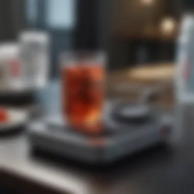 Exploring Non-Invasive Testing Devices An innovative non-invasive blood sugar testing device on a table.