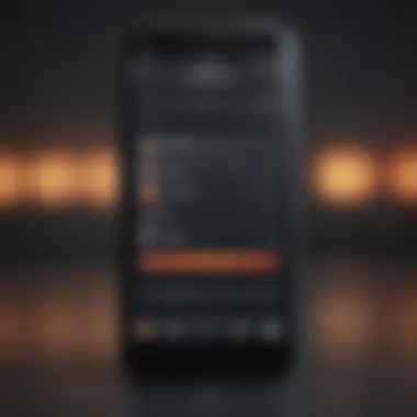 Minimalistic notification widget design on iPhone screen