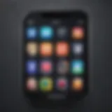 Organized app icons on iPhone screen