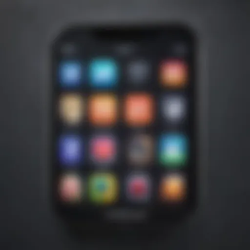 Organized app icons on iPhone screen