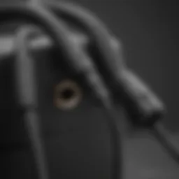 Detailed view of the Power Beats Pro charger cord showcasing its connectors