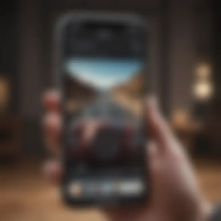 Vintage iMessage interface on iPhone screen