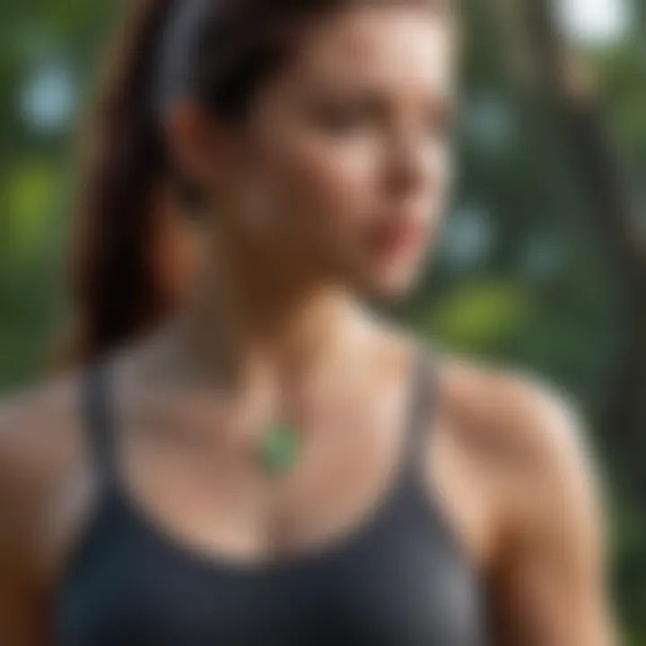 Innovative functionality of fitness tracker necklace Leaf