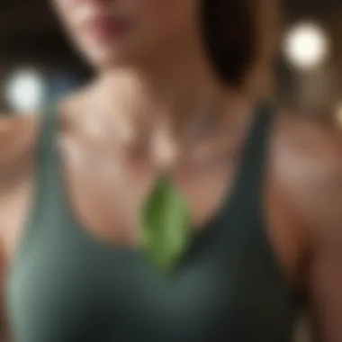 Stylish Wellness: The Fitness Companion Necklace Leaf Stylish and practical fitness companion Leaf