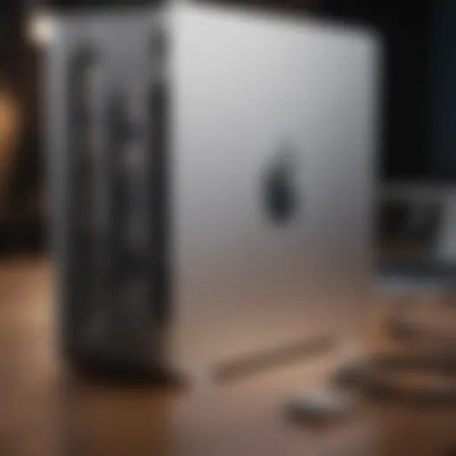 Seagate external storage hard drive connected to MacBook Pro