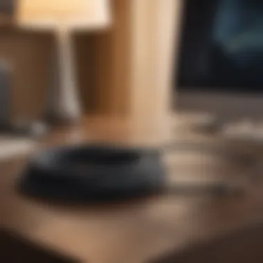 Elegance in Design Sleek Anchor Charging Cable coiled on desk