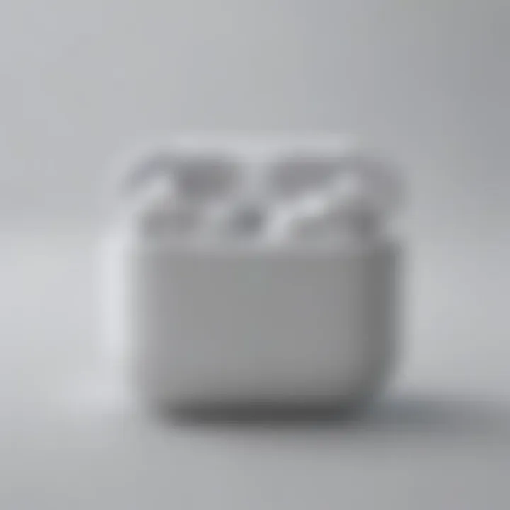 Sleek design of Apple AirPods